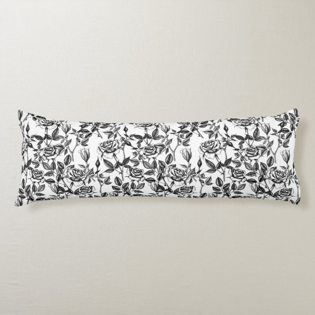 Roses drawing body cushion (Front)