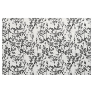 Roses drawing fabric