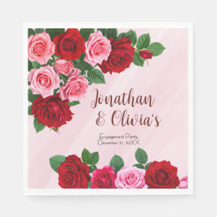 Roses Engagement Party Napkin