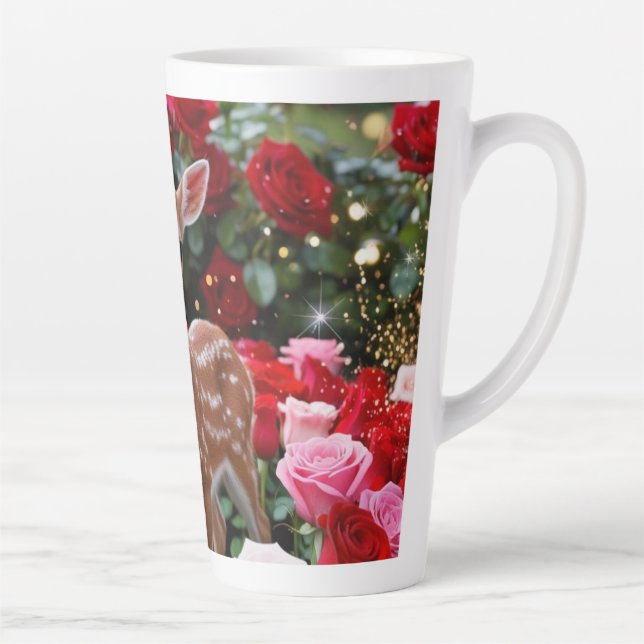 Roses & Fawn Latte Mug (Right)