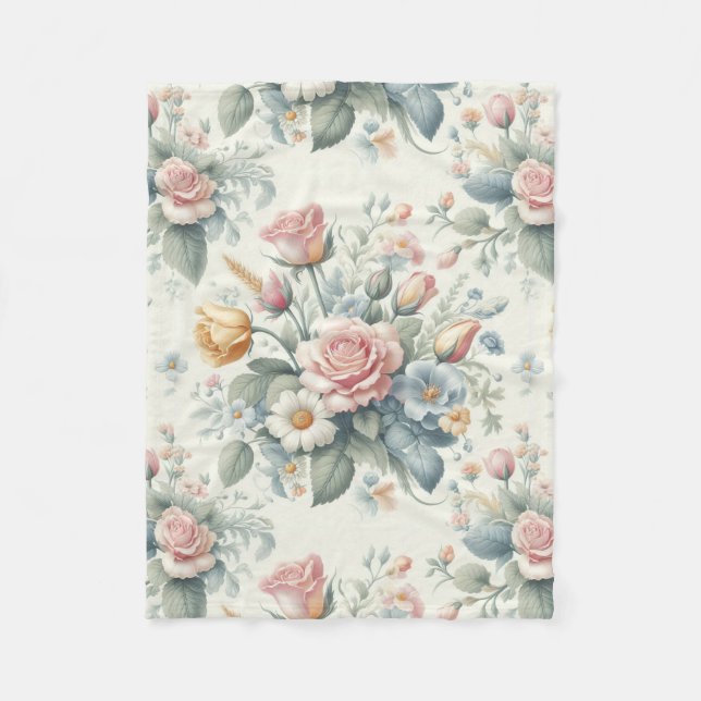 Roses  fleece blanket (Front)