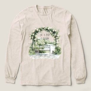 Roses Floral Arch Romantic Bench Garden Dream Tri-Blend Shirt