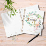 Roses Floral Gold Script Monogram 2023 Planner<br><div class="desc">Pretty monogram 2023 planner,  featuring a beautiful script name with a complimenting gold initial that is framed by a delicate watercolor floral rose garland. Personalise to create a special keepsake gift to treasure! Designed by Thisisnotme©</div>