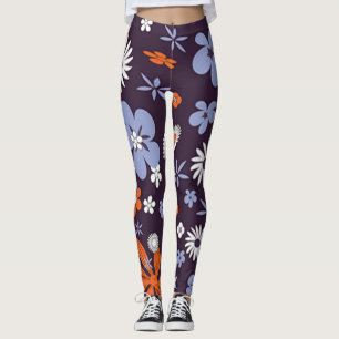 Roses floral green modern Leggings lifewomenstyle