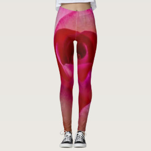 Roses floral green red Leggings lifewomenstyle