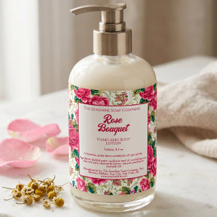 Roses Floral Soap Cosmetics Product Label