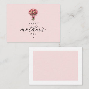 Roses Flower Bouquet Happy Mother's Day Elegant Card