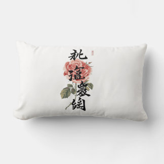 roses flower lumbar cushion