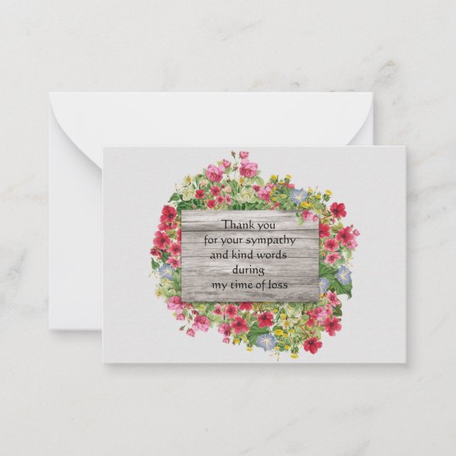 Roses Flower Thank You Card (Front)