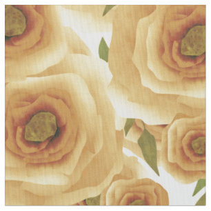 Roses flowers abstract floral print beige colours fabric