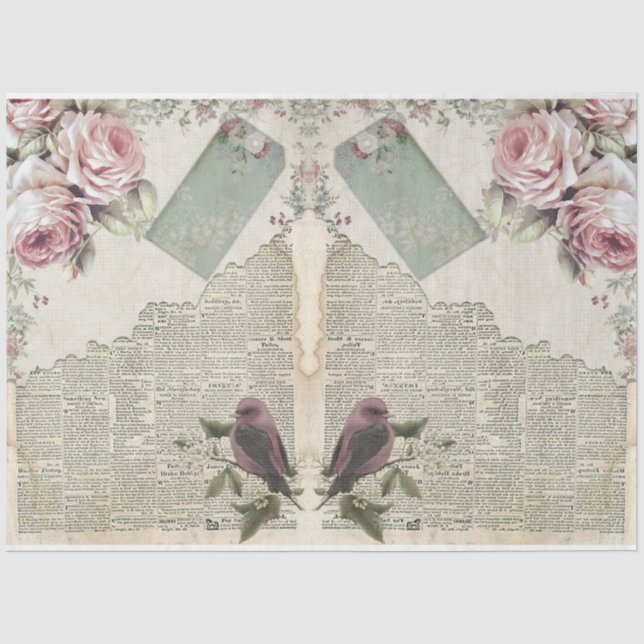 Roses for Decoupage Series Design 23 Tissue Paper (Front)