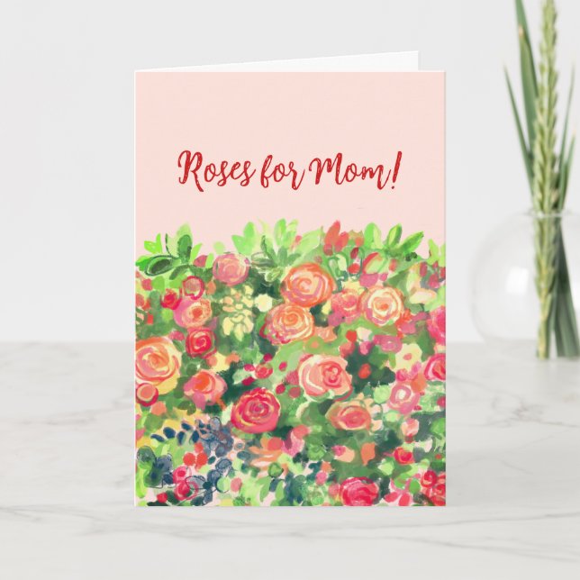Roses for Mum, Flat Card (Front)