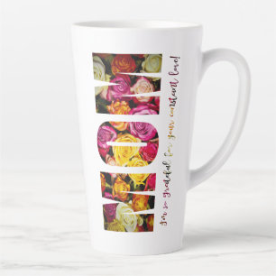 Roses For Mum Latte Mug