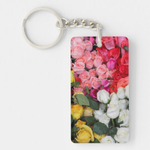 Roses for sale, San Miguel de Allende, Mexico Key Ring