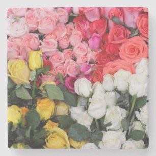 Roses for sale, San Miguel de Allende, Mexico Stone Coaster