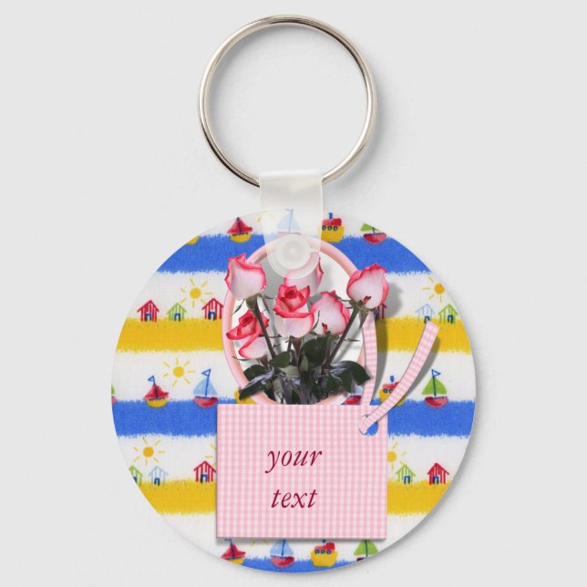 Roses for Someone special on Mother's Day Key Ring (Front)
