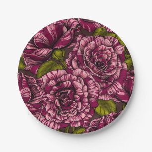 Roses for you paper plate