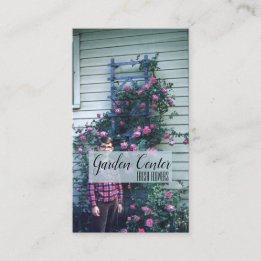 Roses Fresh Flowers Antique Business Card