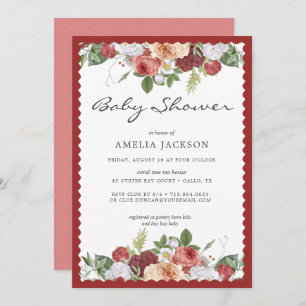 Roses Galore Baby Shower Invitation
