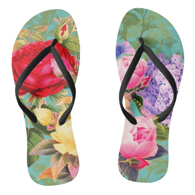 Rose's Galore Print Jandals (Footbed)