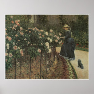 Roses, Garden at Petit Gennevilliers, 1886 Poster