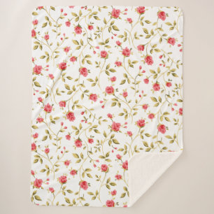 Roses Garden Sherpa Blanket