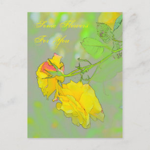 Roses, Get your lovely roses here! Postcard