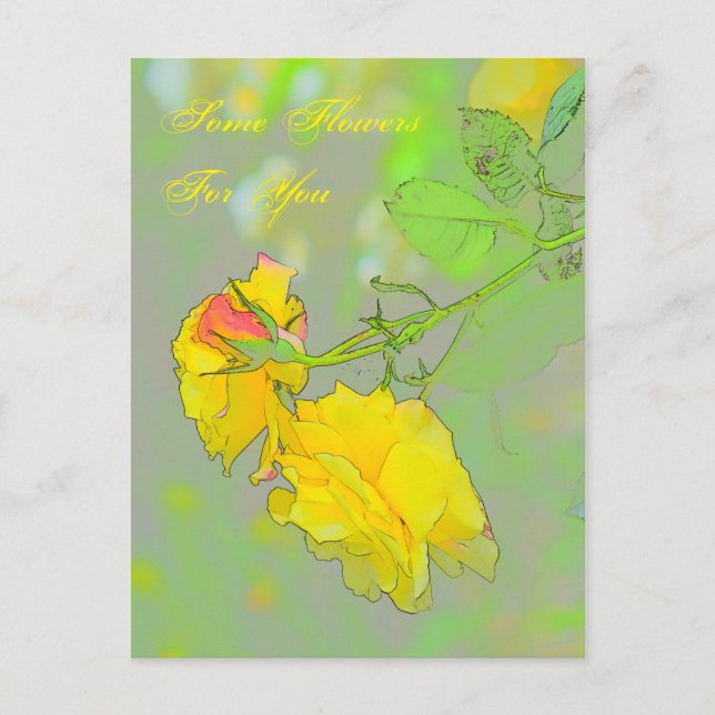 Roses, Get your lovely roses here! Postcard (Front)