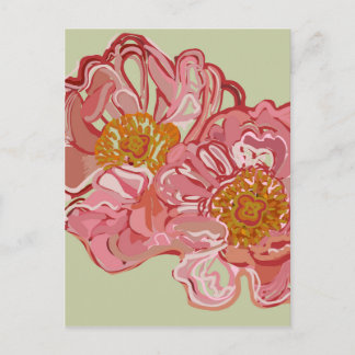 Roses graphic design postcard