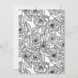 Roses hand drawn pattern