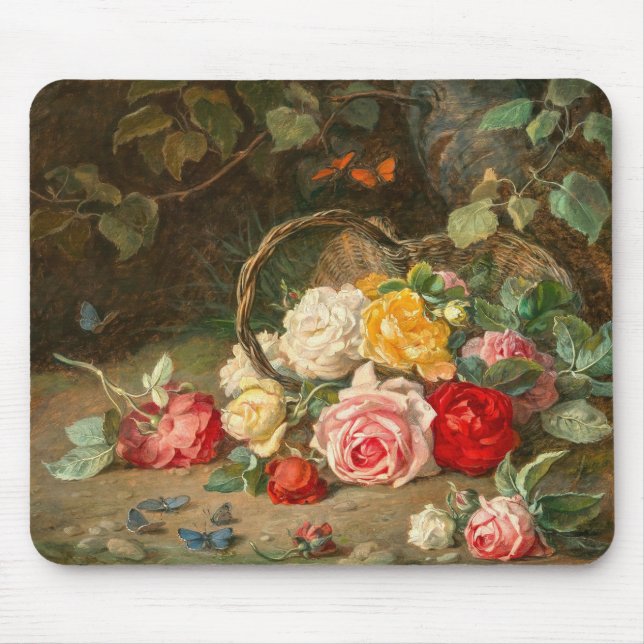 Roses in a Basket – Josef Neugebauer Mouse Pad (Front)