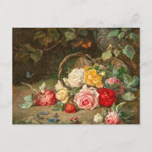 Roses in a Basket – Josef Neugebauer Postcard