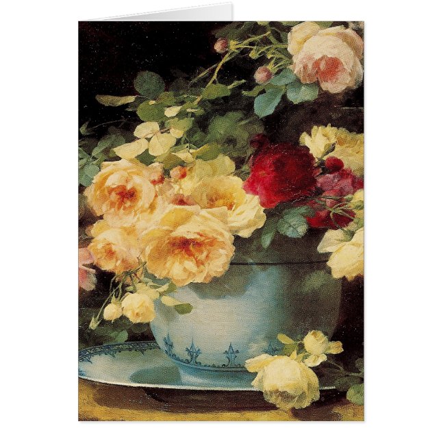 Roses in a Blue Bowl (Front)