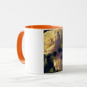 Roses in a garden mug