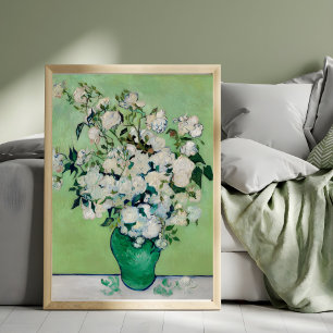 Roses in a Green Vase by Vincent van Gogh Photo Print