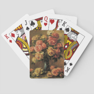 Roses in a Vase by Pierre Renoir, Vintage Fine Art Playing Cards