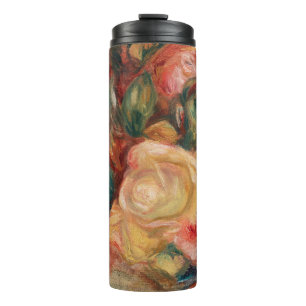 Roses in a Vase by Pierre Renoir, Vintage Fine Art Thermal Tumbler