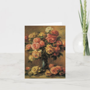 Roses in a Vase by Pierre Renoir, Wedding Thank You Card