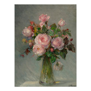 Roses in a Vase Glossy Poster
