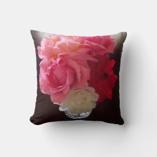 Roses in a Vintage Cruet Pillow