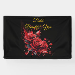 Roses in Bloom - Elegant Birthday Banner