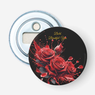 Roses in Bloom - Elegant Birthday Bottle Opener