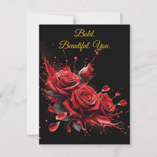 Roses in Bloom - Elegant Birthday Postcard