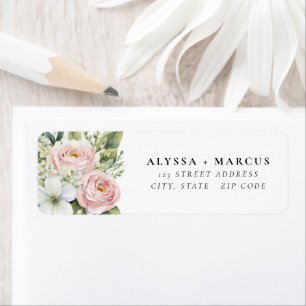 Roses in Blush Pink Floral Couple Names