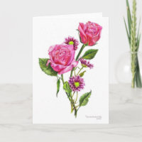 Roses in colored pencil