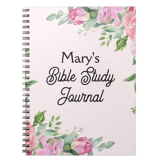 Roses in Pink Bible Study Journal (Front)