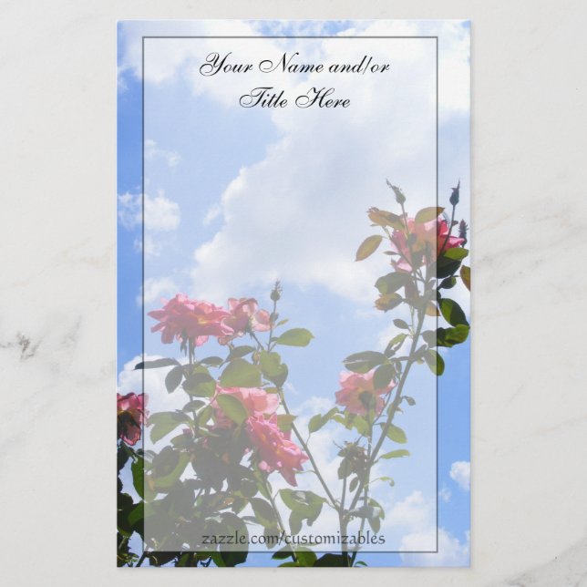 Roses in the Sky Stationery (Front)