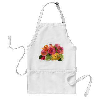 Roses in watercolor standard apron