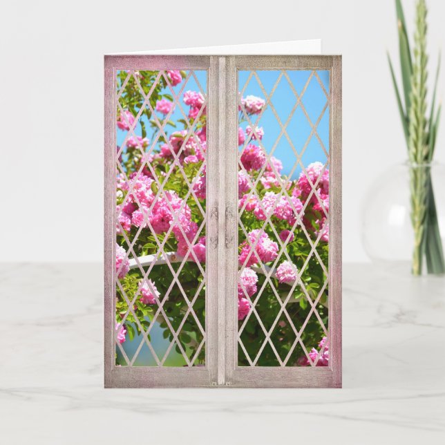 Roses in Window Card (Front)