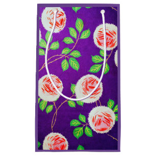 Roses, Japanese Vintage Design Small Gift Bag